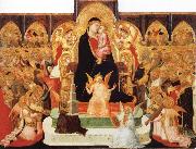 Ambrogio Lorenzetti Madonna with Angels and Saint oil painting on canvas